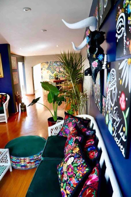 Luxurious Mid Century Modern Folk Art Home Città del Messico Esterno foto